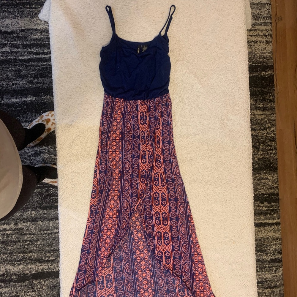 Blue and pink dress